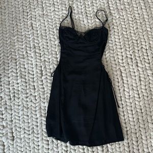 Princess Polly Hazel cut out mini dress black never worn size 4